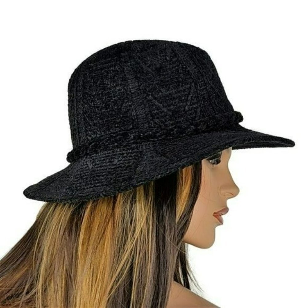 NWT San Diego Hat Company Texture Pattern Fedora Hat